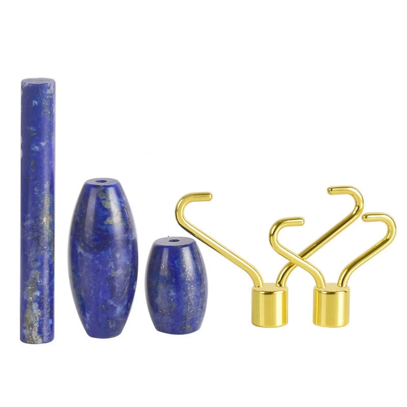 Натуральный Лазурит Камень роликовый массажер лица тонкий лифтинг инструмент