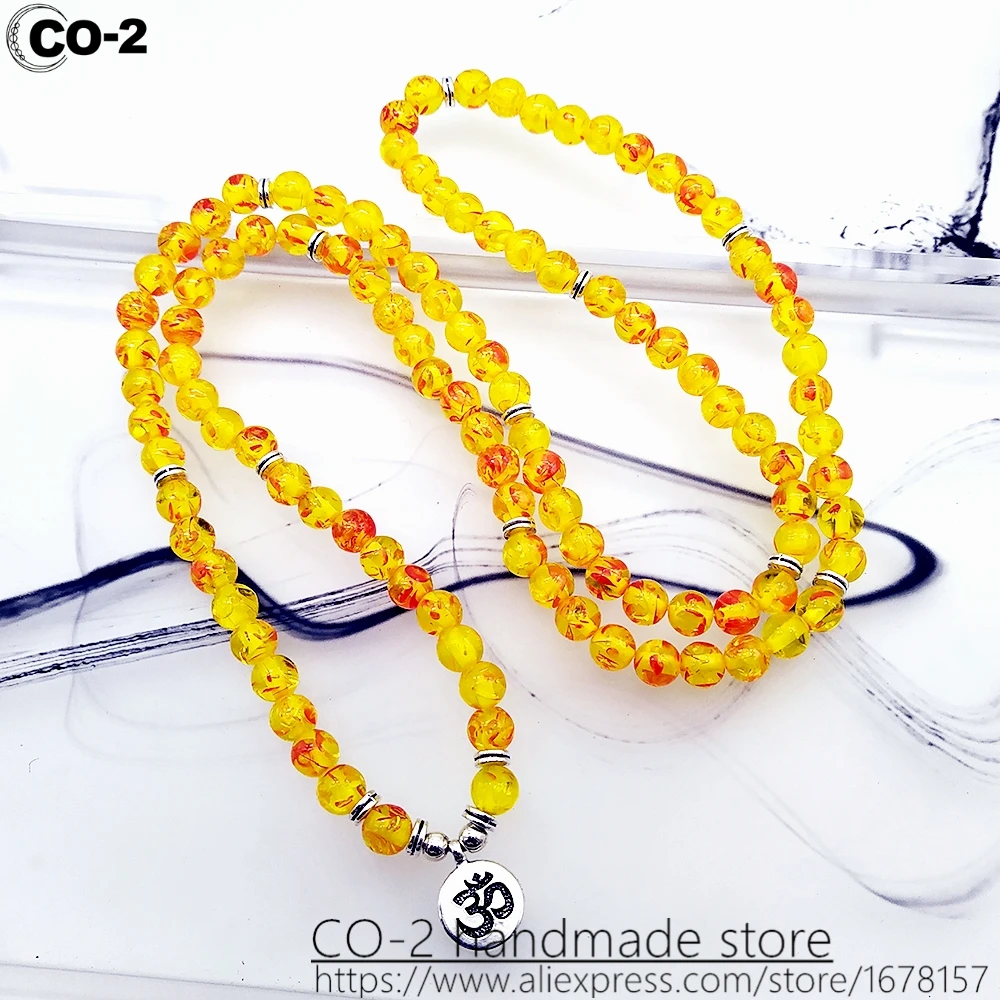 Цветок Янтарный полудрагоценный 8 мм натуральный камень 108 мала Амазонит бусины