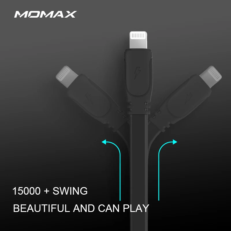 MOMAX PD ios phone Быстрая зарядка линия передачи данных C до lightning-1.2m Flash PD3.0 Мягкий TPE MFi