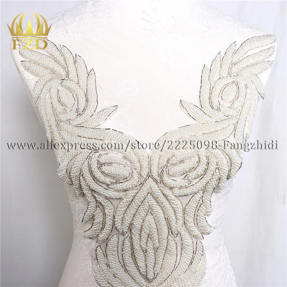 (5 шт.) ручная работа шитье стразами жемчугом и бусинами патчи на талии большие