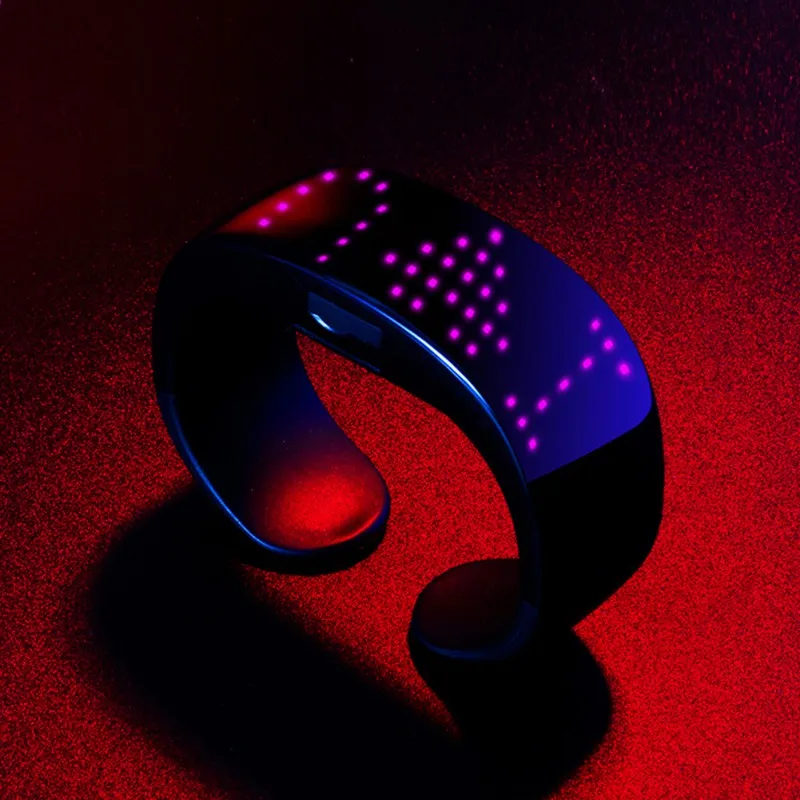 Последний светящийся светодиодный браслет программируемые светодиодные