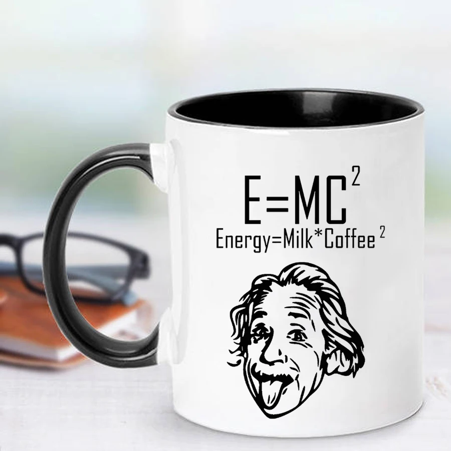 

E = MC2 энергетический молочный кофе-350 искусственных кофейных кружек-математические подарки для физики-забавная научная кружка