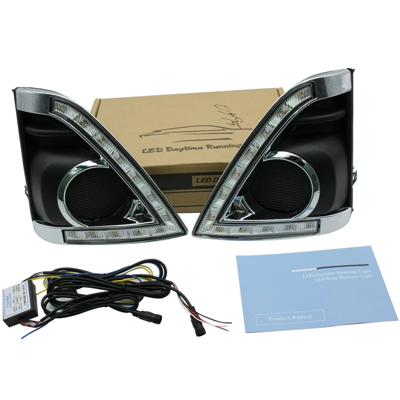 

2Pcs for Toyota Dazzling Yaris 2014-2015 with Yellow LED Daytime Running Light Fog Light