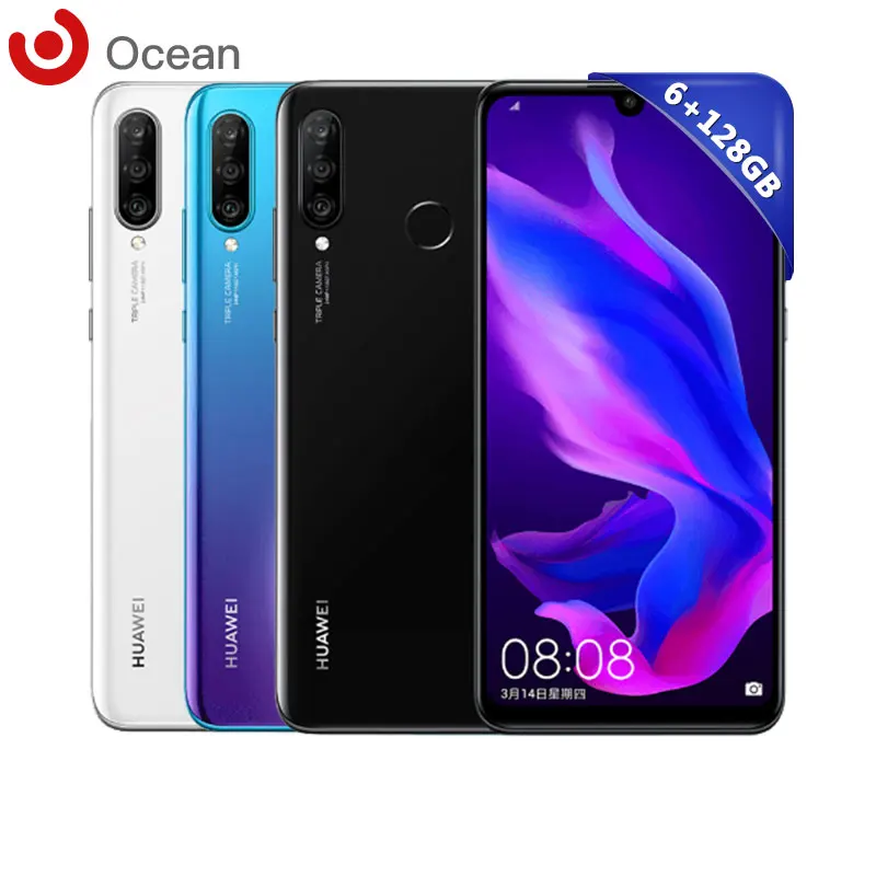 Оригинальный смартфон HUAWEI Nova 4E 4 E с глобальной прошивкой 6 ГБ ОЗУ 128 Гб ПЗУ Kirin 710