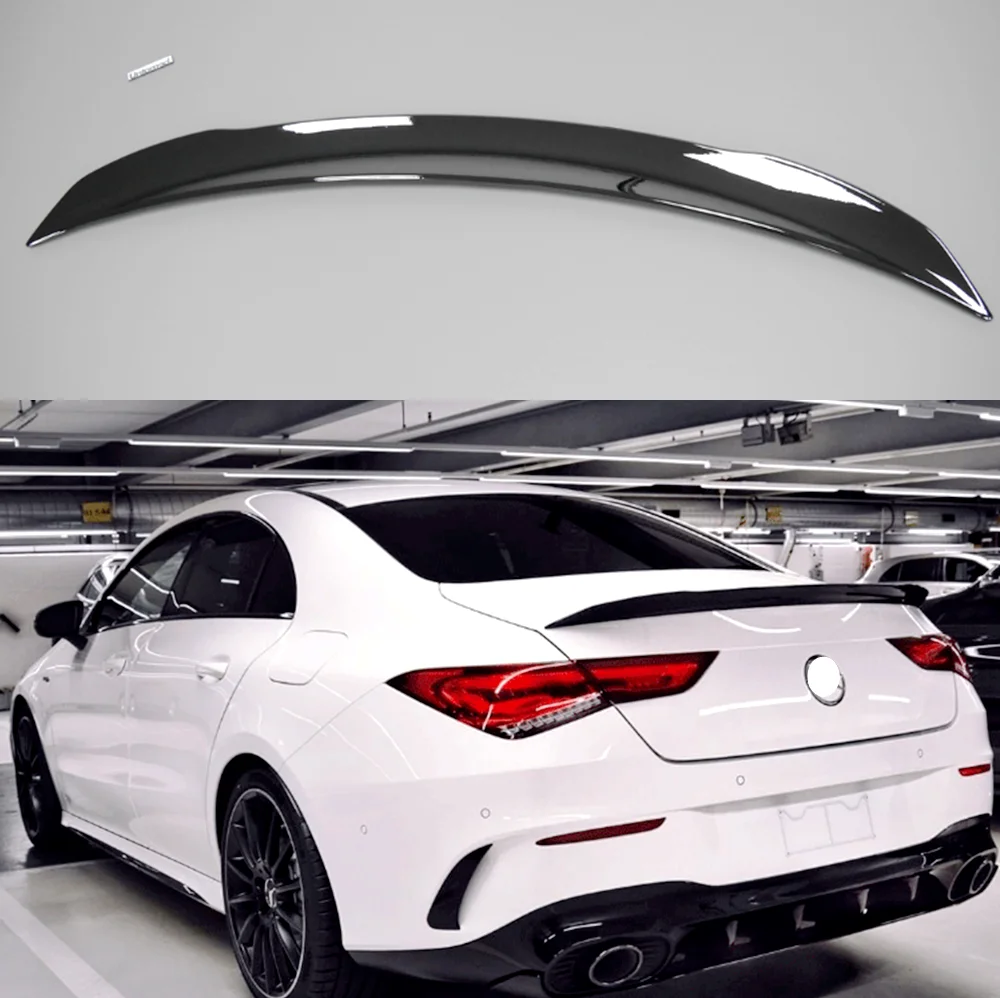 

C118 Rear Spoiler For Mercedes Benz CLA Class W118 2019-2020 CLA250 CLA200 CLA220 ABS Gloss Black Rear Wing Lip Trunk Spoiler