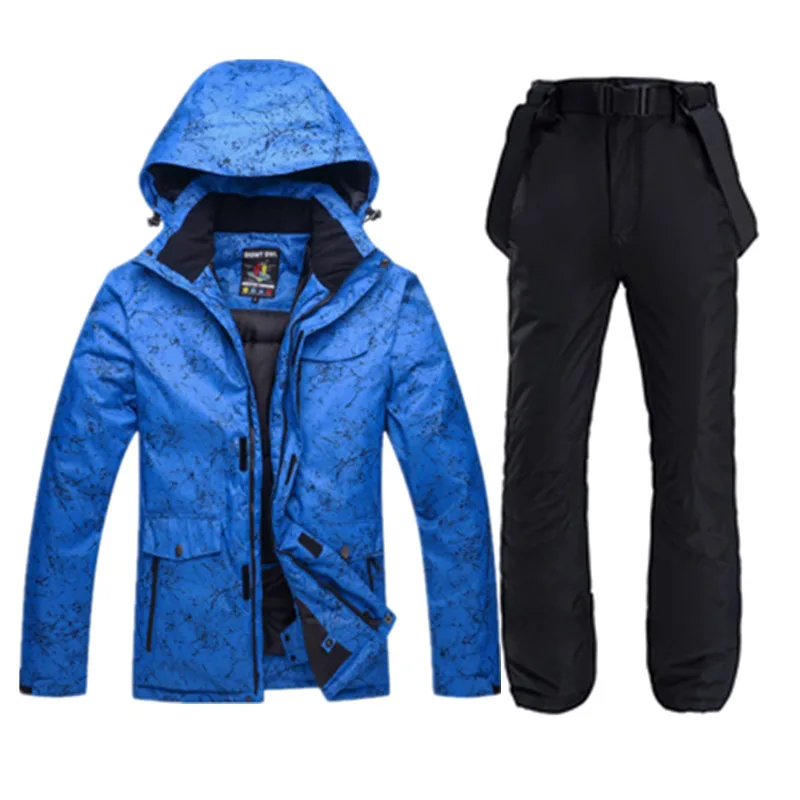 

Зимний теплый лыжный костюм для мужчин и женщин, с защитой от ветра, водонепроницаемая, термокуртка и брюки для снега, уличный зимний костюм для сноуборда и снегохода