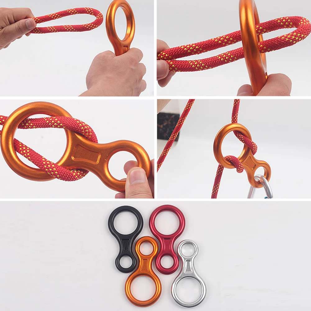Descender 8 Ring Pull Force Safe Magnalium Outdoor Rock Climbing Slow Descent Device Random Accessories Escape Rope | Спорт и