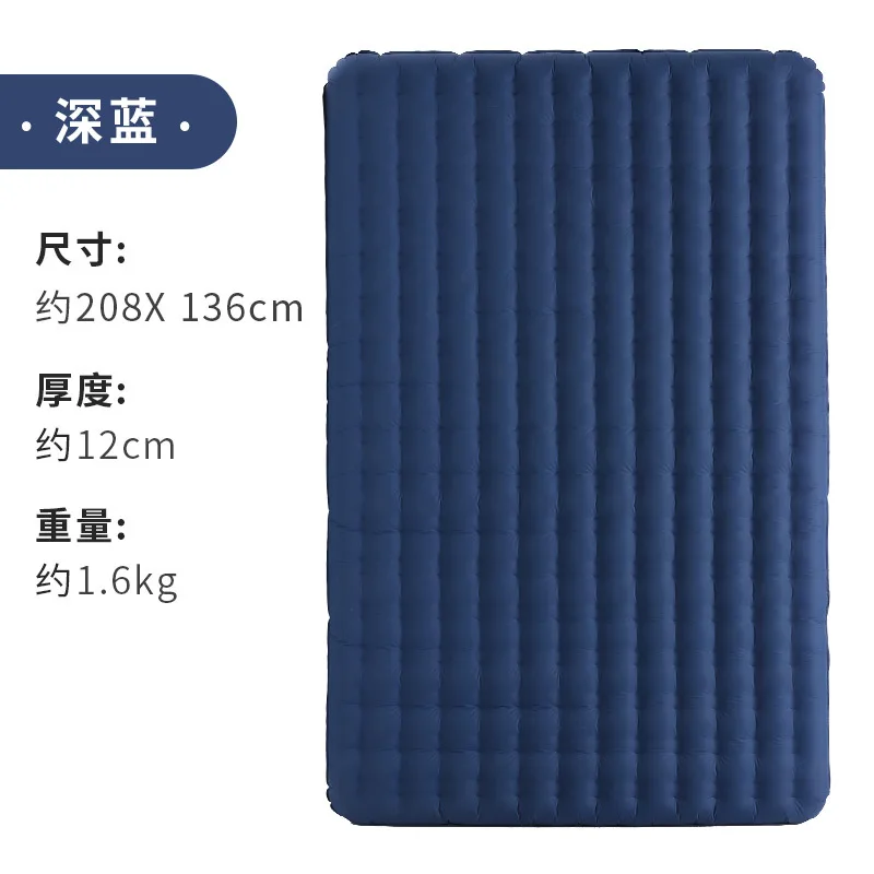 

thickened double inflatable bed wild camping tent mat portable lunch break pad inflatable mattress