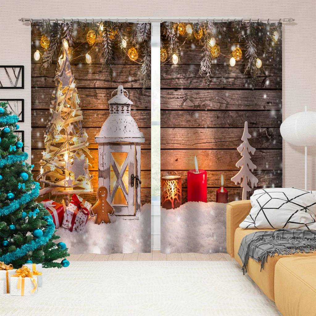 

Beautiful Photo Fashion Customized 3D Curtains Custom red christmas curtains Decoration curtains