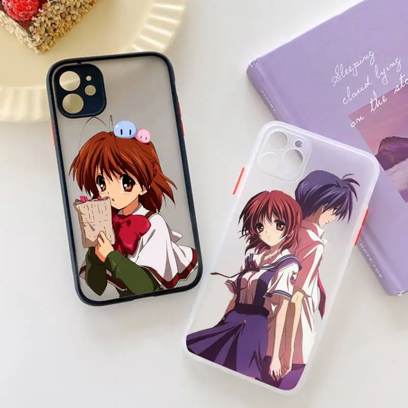 

Clannad tomoya okazaki nagisa Phone Case matte transparent For iphone 7 8 11 12 plus mini x xs xr pro max cover