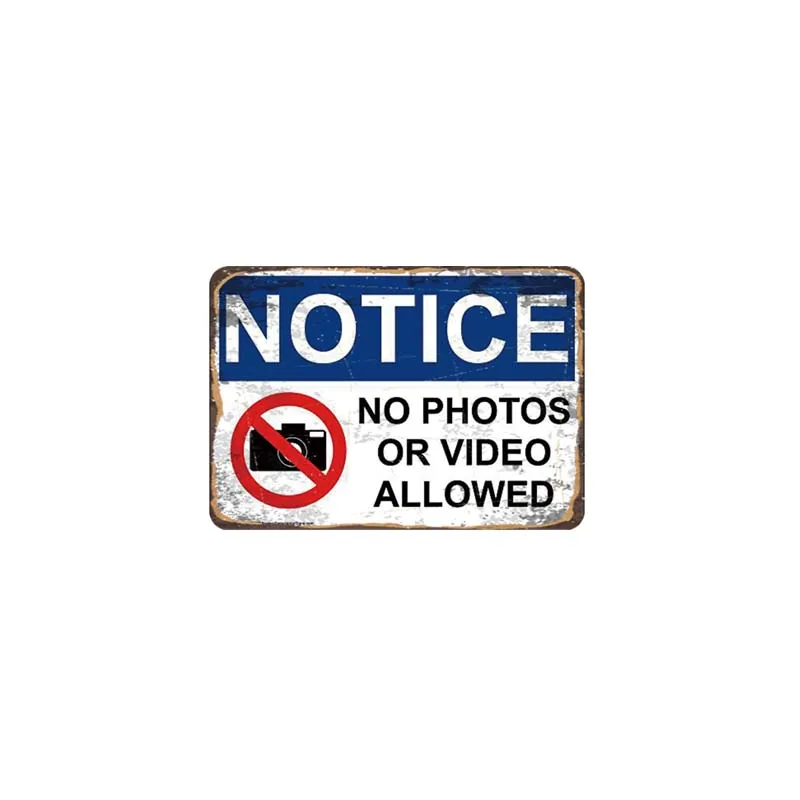 

Warning Sign Tin Sign Vintage Metal Bar Club Cafe Home Wall Art Decoration Poster Retro 8x12inches