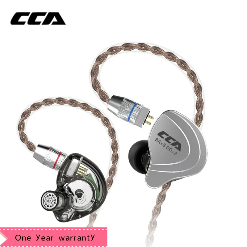 

CCA C10 4ba+1dd Hybrid In Ear Earphones Hifi Dj Monito Running Sports Earphone 5 Drive Unit Headset Noise Cancelling Earbuds