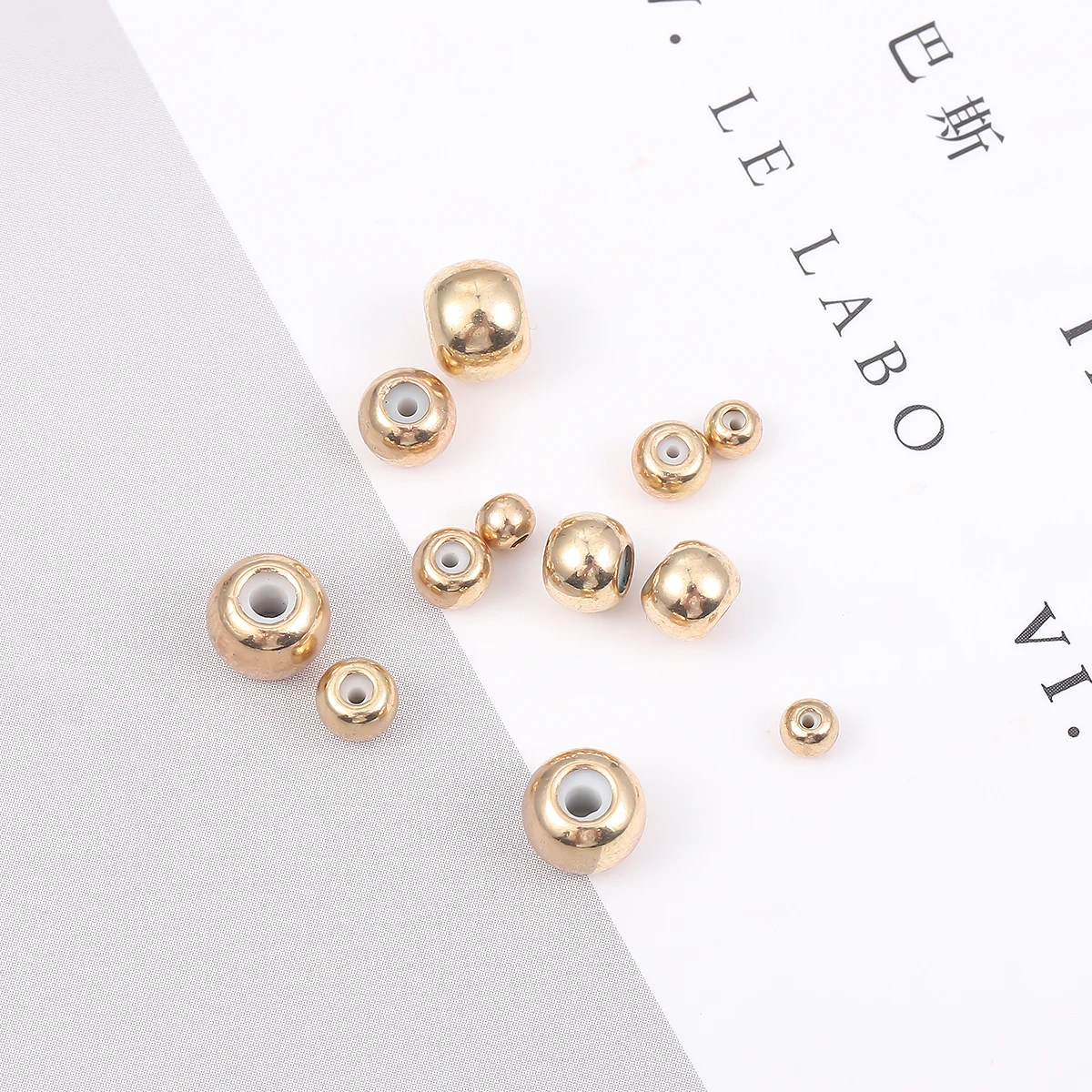 10pcs Copper Chain Length Adjust Beads With Silicone Inside Stopper without Hanging for DIY Bracelet Jewelry Making | Украшения и