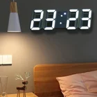 Светодиодные 3D современные цифровые настенные часы с отобрасветодиодный ением даты и температуры, светильник, украшение для дома, гостиной, спальни, простые украшения