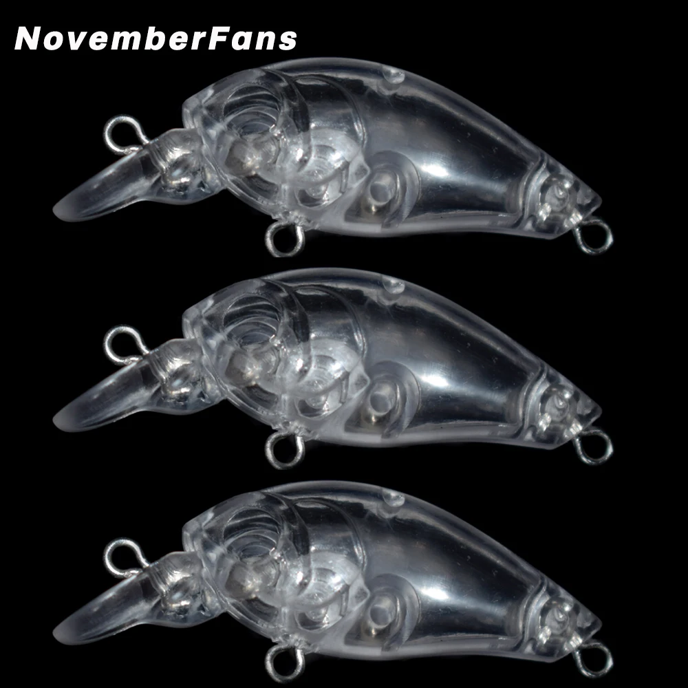 NovemberFans 50 шт./лот DIY приманки мини пустой кренкбейт 4 5 см 2 7 г Неокрашенный