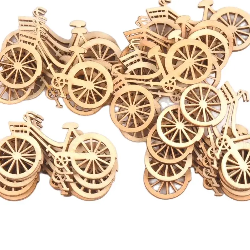 Натуральные Деревянные Ломтики для высечки велосипеда фанерный шаблон карфты