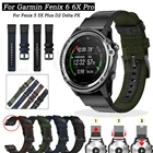 Ремешок брезентовый для смарт-часов Garmin Fenix 5 5X Plus 6 6X Pro 935 3HR D2 Fenix 7 7X, 26 дюймов 22 мм