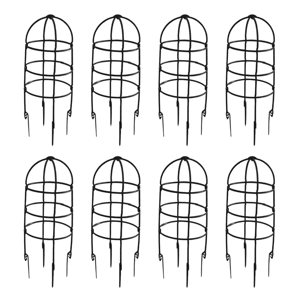 Trees Beans 6PCS Plastic Natural U-Hoops U-shaped Garden Supplies PP Black Easy To Install And Remove 15x44cm Plant Support