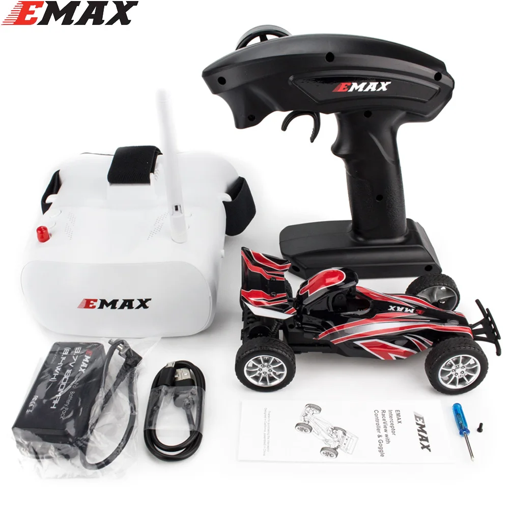 Emax Interceptor FPV Racing Car 2 4G Радиоуправление высокая скорость с камерой очки RC ~ 3S RTG
