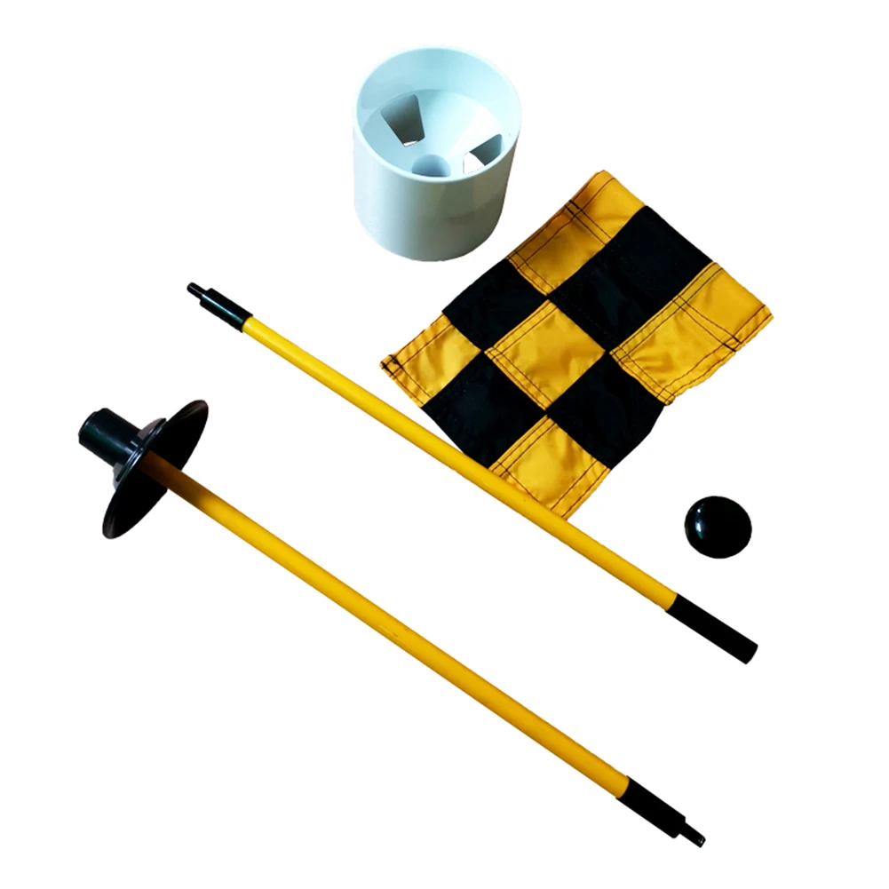 

Easy Install Stick Hole Cup Practice Nylon Gift Training Aids Putting Green Golf Flag Portable Home Garden Detachable Backyard