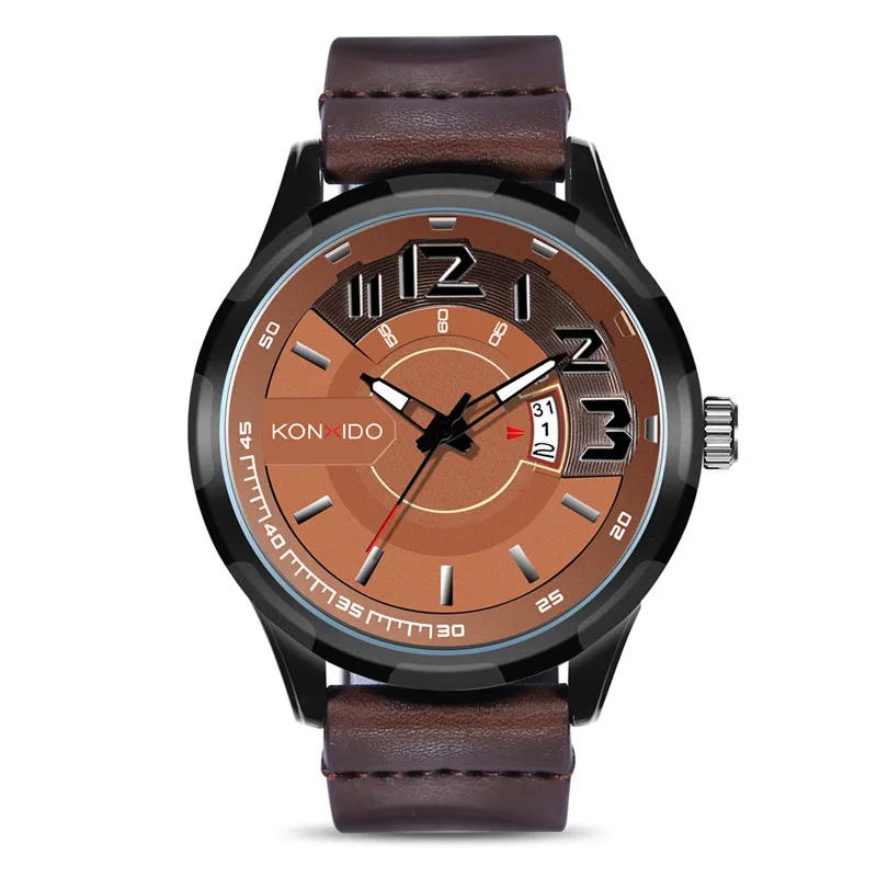 

KONXIDO/gallery of 6224 speed sell tong sports leisure quartz watch calendar leather watch men's watch