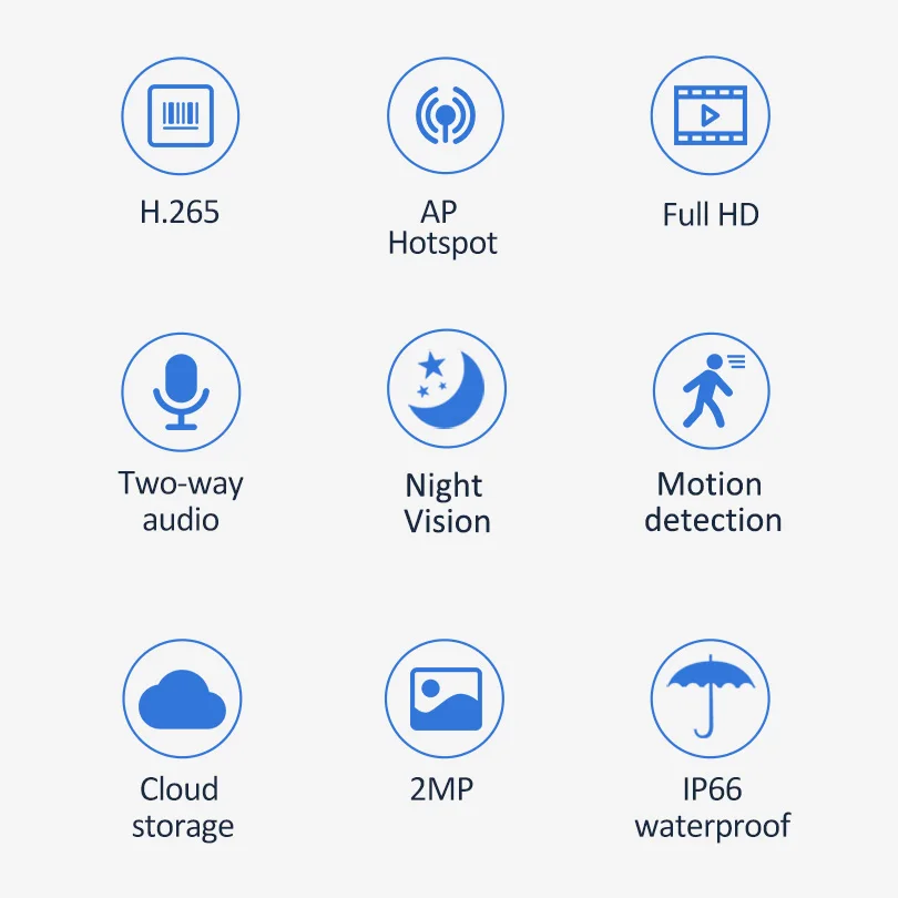 Wheezan CCTV камера система безопасности Wifi комплект видеонаблюдения 1080 P HD Беспроводная ip-камера наружная двухсторонняя аудио сигнализация домашняя камера
