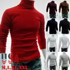 Лидер продаж 2020, модная уличная одежда Hirigin, мужской зимний теплый хлопковый пуловер с высоким воротом, джемпер, свитер, Мужская водолазка