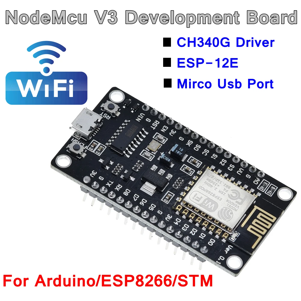 Модуль ESP8266 NodeMcu v3 Lua с Wi Fi беспроводная плата CH340 для разработки Интернет вещей