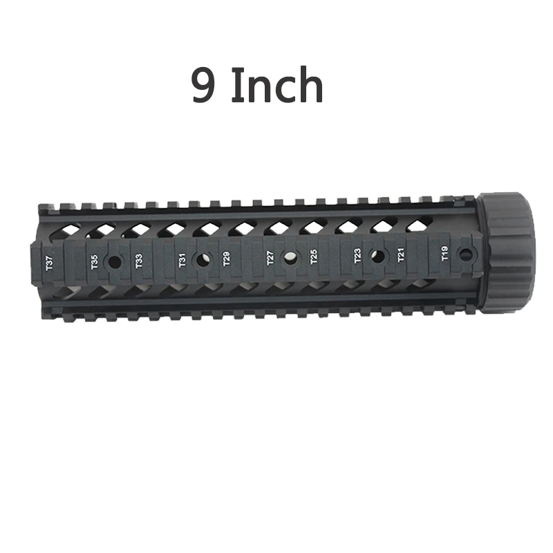 9 Inch Алюминиевый Охотничий Тактический Страйкбол Handguard 7 9 дюймов для M4 Carbine Free Float Quad рельсовый прицел Монтажные Аксессуары для винтовки - Цвет: 9 Inch