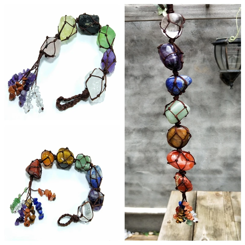 Натуральная Магнитная 7 чакр кисточка для дома настенное окно подвесное