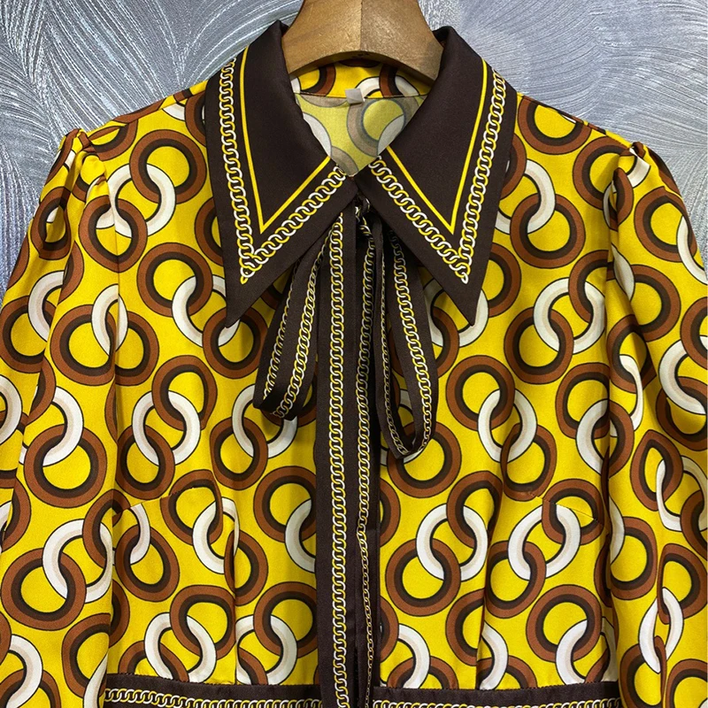 

Seifrmann Women Summer Fashion Designer Midi Dress Bow Vintage Printed High Waist Ladies Bodycon Pleated Dresses vestidos 2021