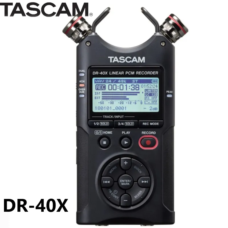 Новый модернизированный TASCAM DR40X DR-40X портативный цифровой аудио рекордер с