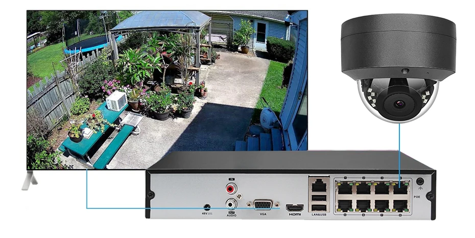 Совместимость с Hikvision H.265 5MP IP камера POE 2952*1944 Plug& Play наружная купольная камера видеонаблюдения s CCTV