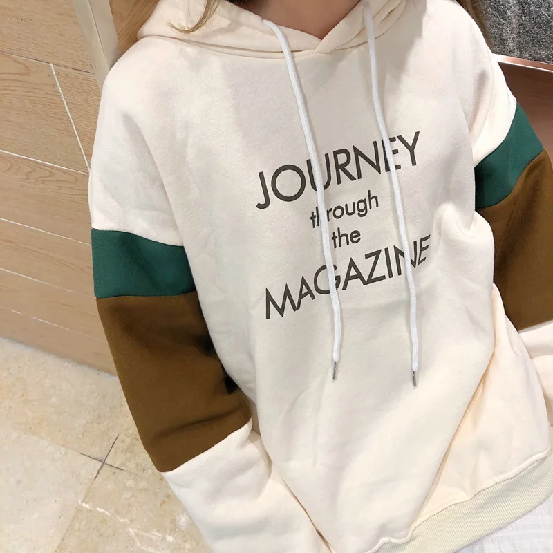 Женская толстовка с капюшоном однотонная утепленная большого размера бархатным