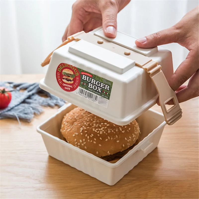 

Food Grade Plastic Sandwich Wrapping Bento Box Burger Take-out Boxes Snack Bottle Creative Outdoor Picnic Packaging 5pcs/set