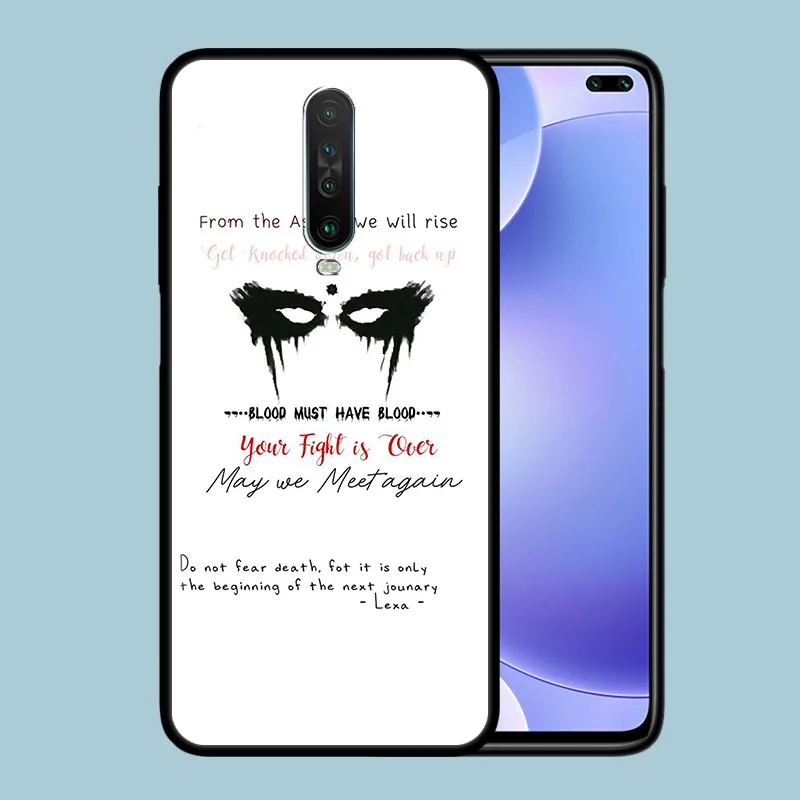 Heda Lexa 100 Чехол для ТВ-шоу Xiaomi Redmi Note 8T 8 7 9 Pro K20 K30 5G 6 6A Черный силиконовый защитный