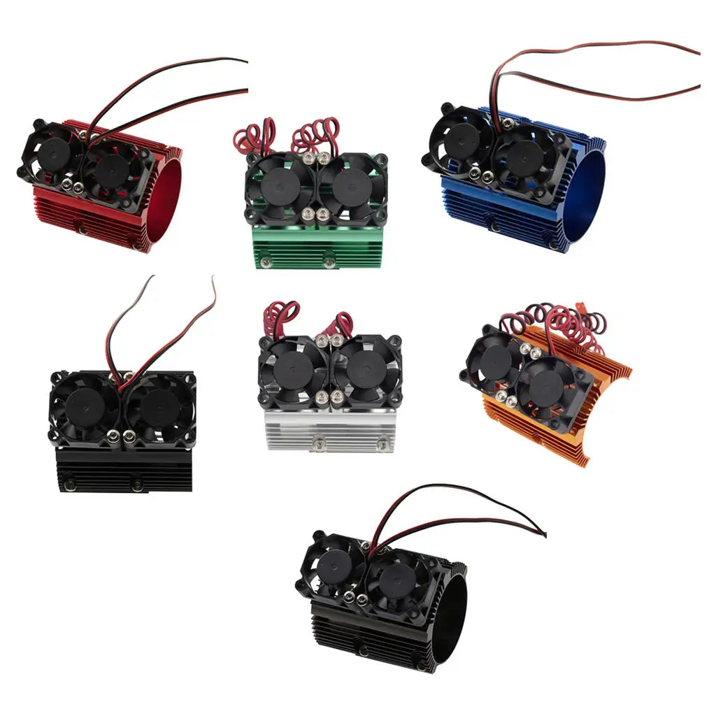 

Электрический автомобильный двигатель RC радиатор с двойным вентилятором, высокоскоростной Универсальный Радиатор двигателя для Arrma 1/8 1/10 RC...