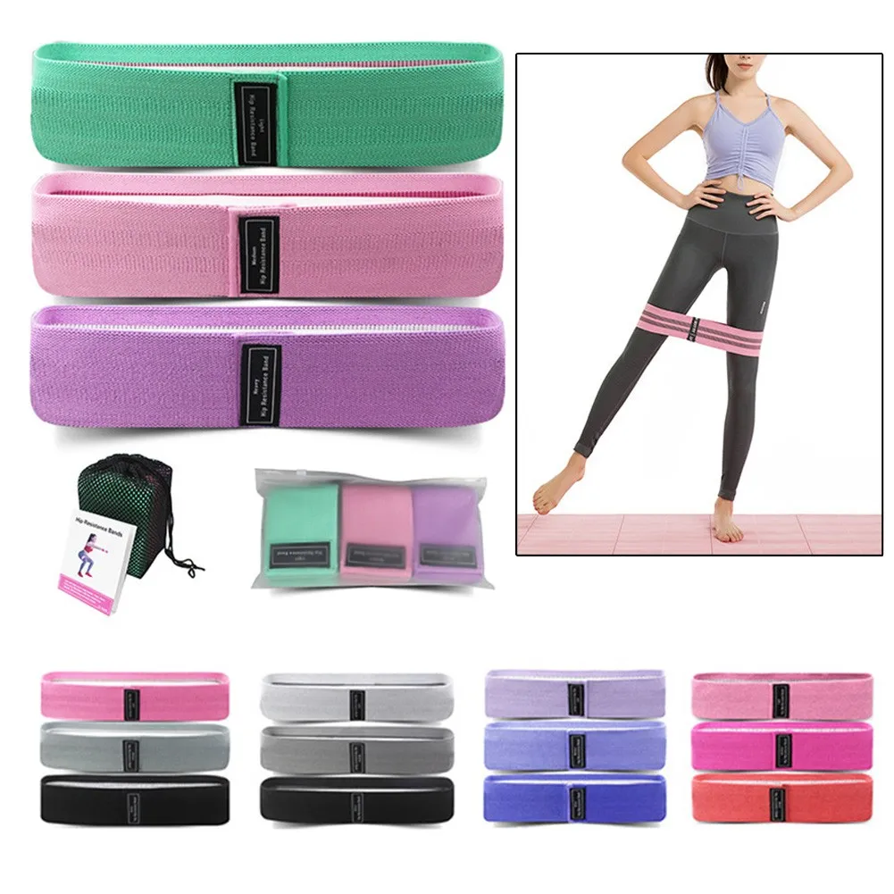 

Hip Yoga Fitness Equipment Elastic Fitness BandsCircle Fabric Resistance Bands Heavy Duty Booty Bands Glute Non Slip Fitness