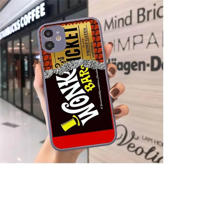 

Chocolate food cute Phone Case Matte Transparent for iPhone 7 8 11 12 s mini pro X XS XR MAX Plus cover funda
