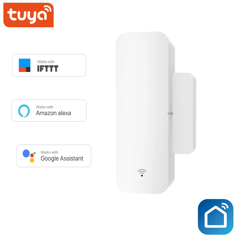 Tuya WiFi датчик для двери дверь открытой/закрытый детекторы совместим с Alexa Google Home