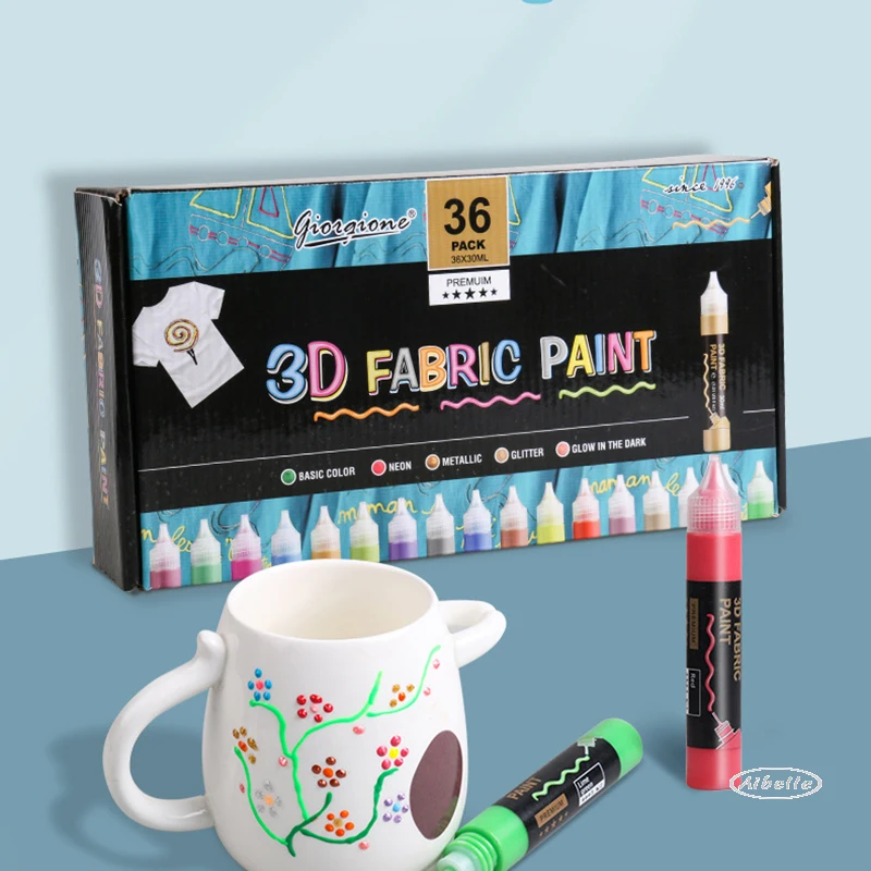Pebeo 3D ткань краска фосфор акриловая краска набор для живописи текстиль Одежда стекло Керамика граффити Дерево Искусство для детей взрослых