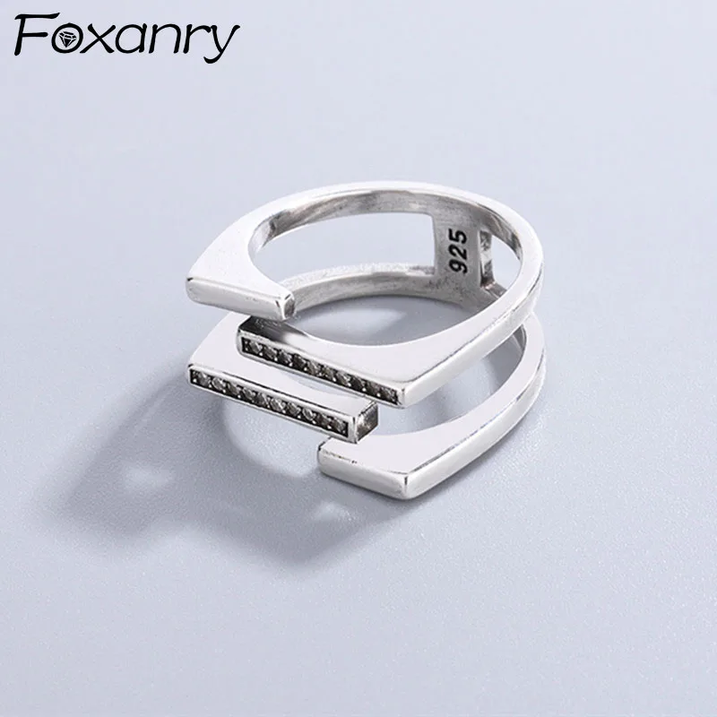 

Evimi 925 Standard Silver Rings Fashion Elegant Vintage Creative Sweet Hollow Zircon Party Jewelry Gifts for Women Wholesale