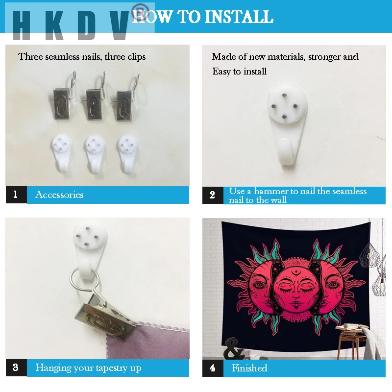 

HKDV Beautiful Snow Mountain Forest Landscape Tapestry Polyester Psychedelic Wall Art hanging Hippie Bedroom Living Home Decor