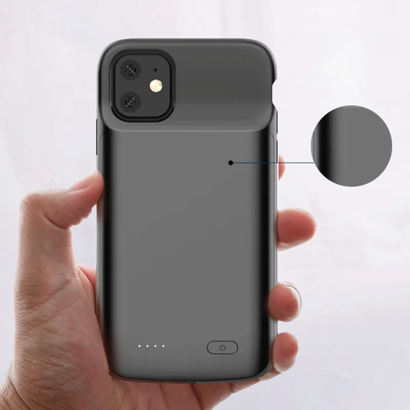 Чехол с зарядным устройством на 4800 мА · ч для iPhone 11 Pro чехол аккумулятором 5000 Max