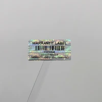 1000pcs 30x15mmm holographic warranty barcode serial number stickers tamper proof sealing void security label customized logo