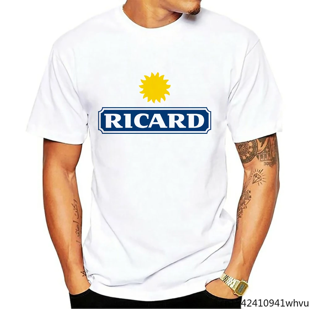 

Men's T-shirt Ricard Pattern Fashion Tshirt Oversized 2021 Summer Trend Short Sleeves Round Neck Plus Size M-5XL