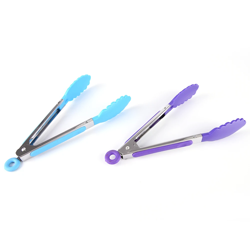 Силиконовый зажим для еды сервировочный щипцы барбекю мяса легкие салатные