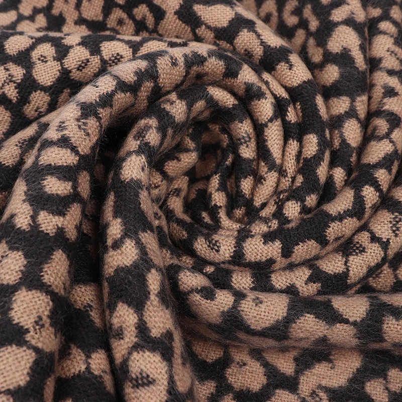 Женский леопардовый зимний шарф 2022 женские теплые мягкие кашемировые шарфы
