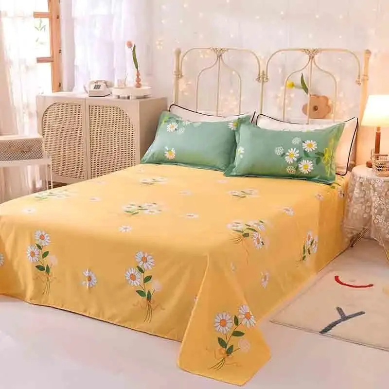 

1 Pc Bed Sheet Queen King Twin Size Cotton Flat Sheet Bed Linen Fitted Sheet Bedsheets