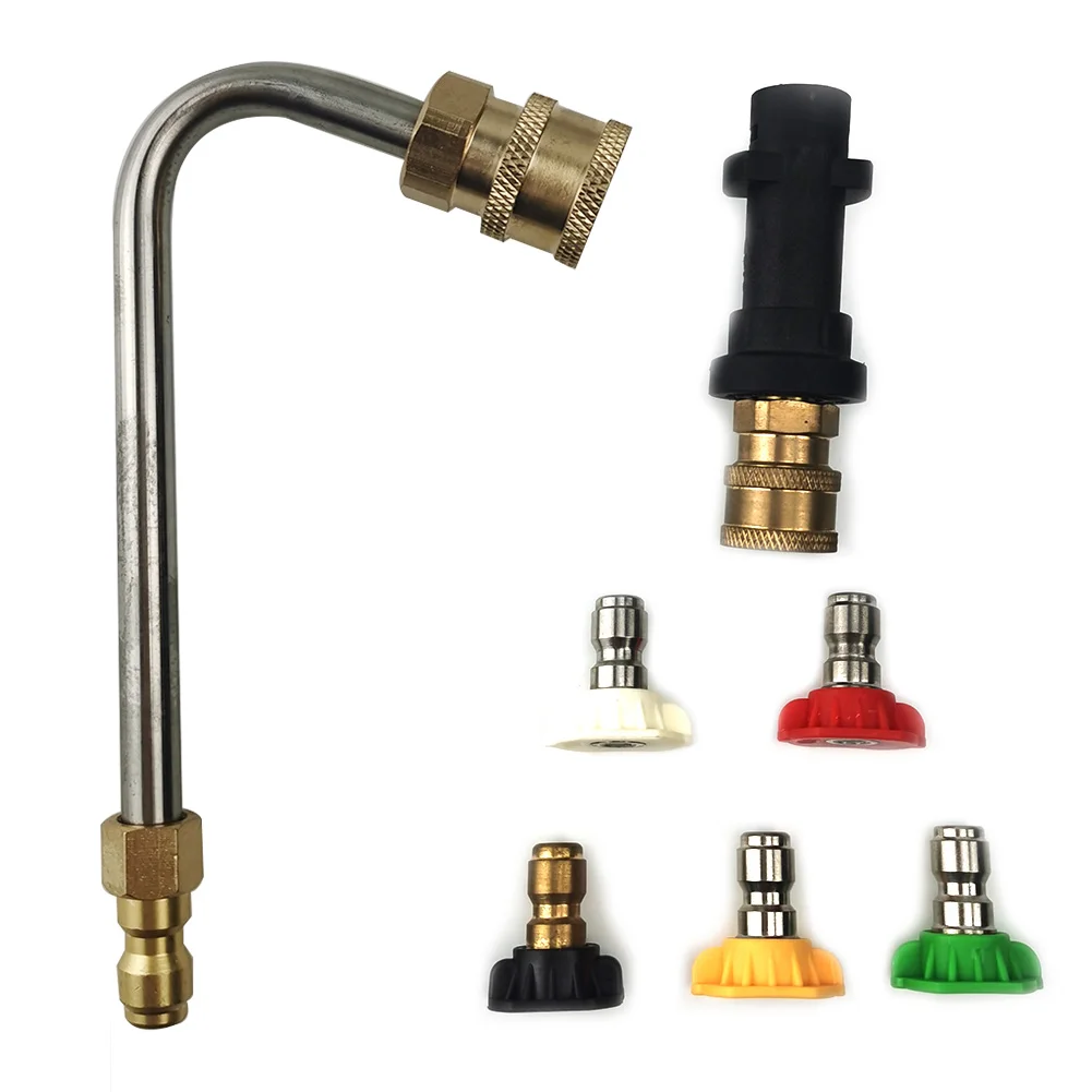 

Pressure Washer Wand Spray Lance 90/120 Degree with 5 Angles Quick Connect Pivot Adapter